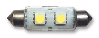 LED, FESTOON, 0.5W, WARM WHT, 12X42; Lamp Base Type:SV8.5-8 / T-3 3/4; LED Colour:Warm White; Bulb Size:-; Power Rating:500mW; Wavelength Typ:-; Luminous Intensity:-; Average Bulb Life:20000h; Supply Voltage:24VDC; Current Rating:20mA; Product Range:-; SVHC:No SVHC (17-Dec-2015); Beam Angle:110°; CCT:3000K