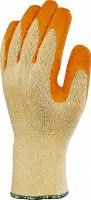 Delta Plus Orange General Purpose Latex-Coated Polycotton Reusable Gloves x 10 WATERPROOF 9 - M