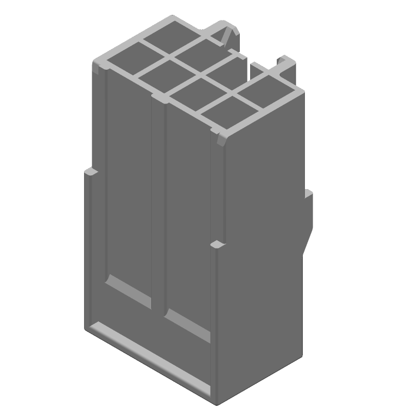 8 Pos 3.96mm Crimp Wire Housing, Female, 12A, 600V