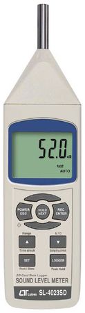 Sound level meter 30. . . 130 dB 30. . .130 dB 0.1 dB 31.5 Hz. . .8 kHz, SL-4023SD, Lutron