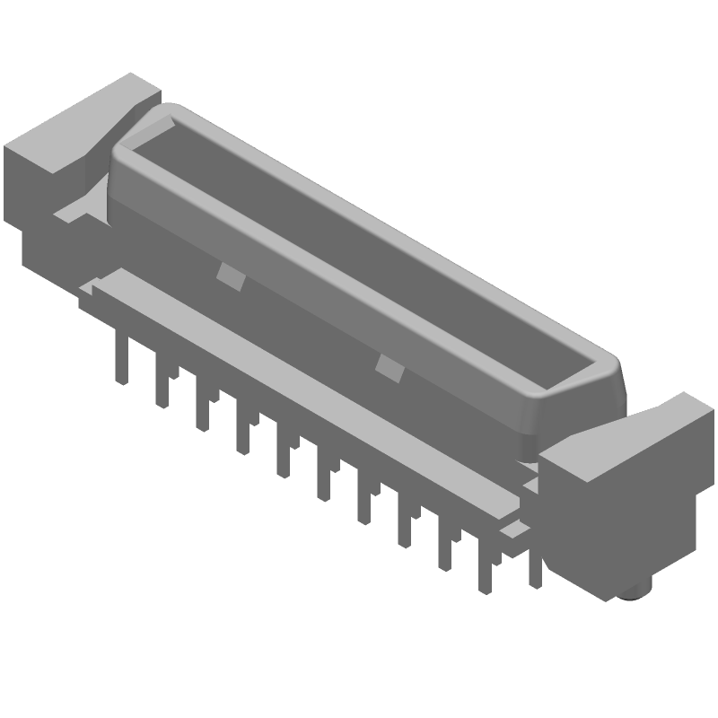 40 Pos Receptacle, Signal, Gold/Tin, 1A, 250V, Through Hole