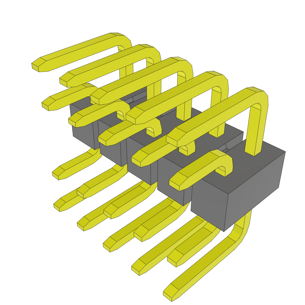 Conn Jumper HDR 10 POS 2.54mm Solder ST Thru-Hole Tube