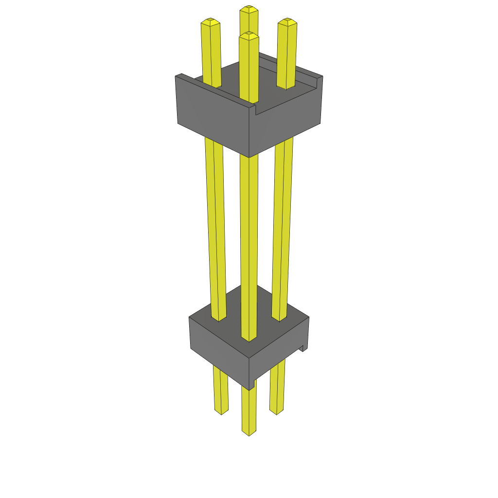 Conn Board Stacker HDR 4 POS 2.54mm Solder ST Top Entry Thru-Hole Bulk