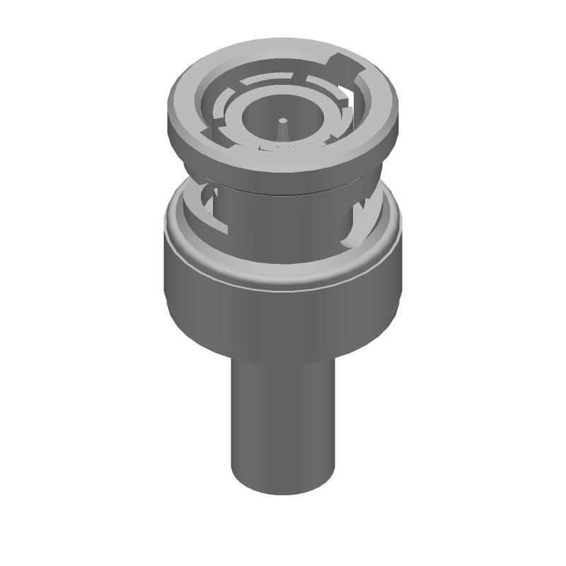 BNC RF Connector, Male, 4GHz, 50 Ohm, Crimp, Straight, Cable Mount