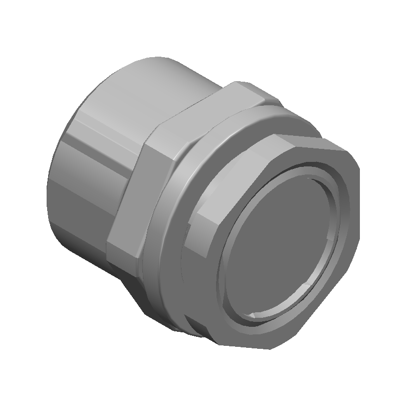 Female Connector Housing, Zinc, Gold, IP67, Panel Mount
