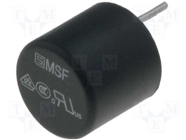 80mA Fast Blow Fuse, 250VAC/VDC, 35A IR, Radial, Through Hole