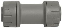 Polyplumb PVC & ABS Push Fit Fitting Straight Coupler, 15mm od