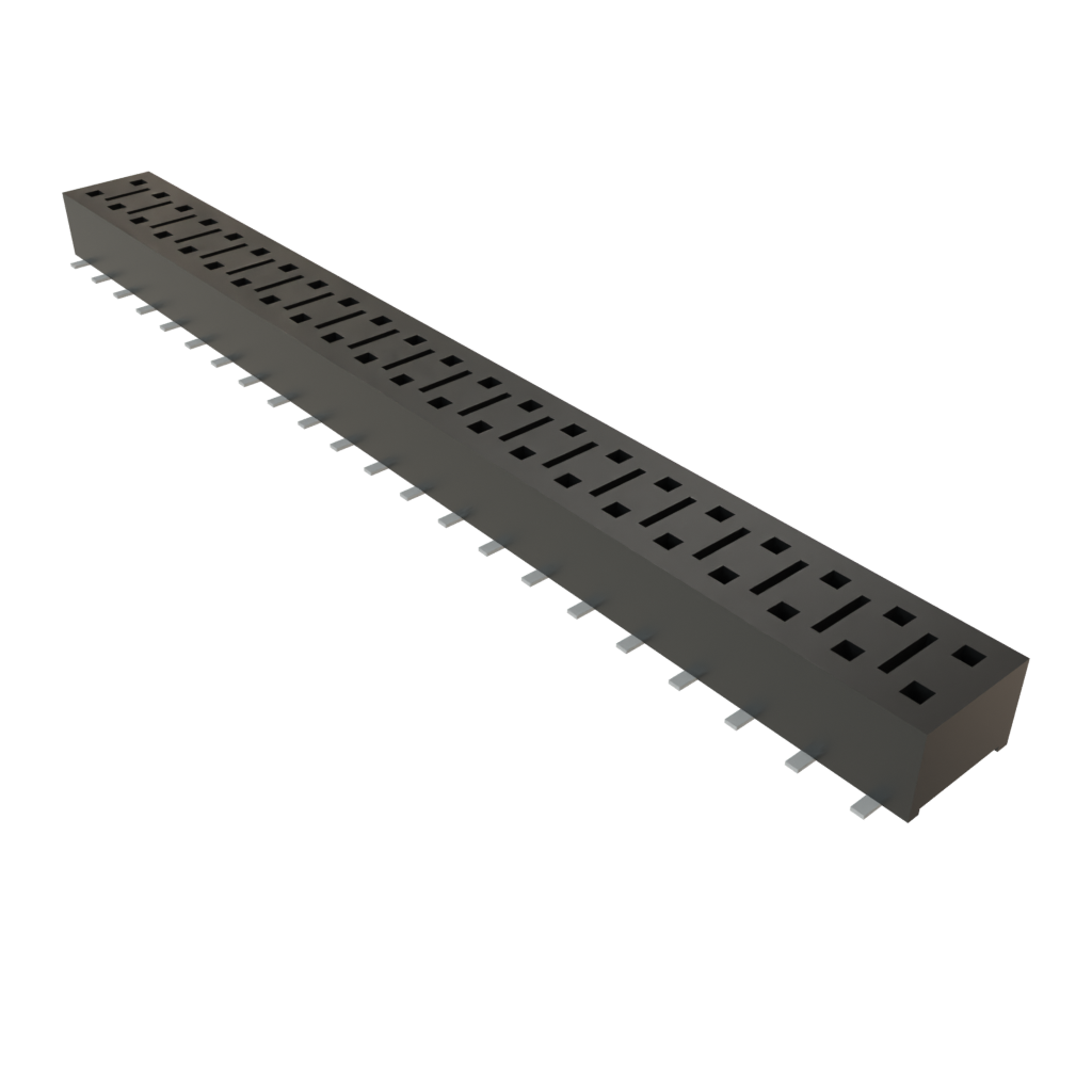 44-Position 2-Row Female Socket Connector, 400V AC, 125°C, RoHS