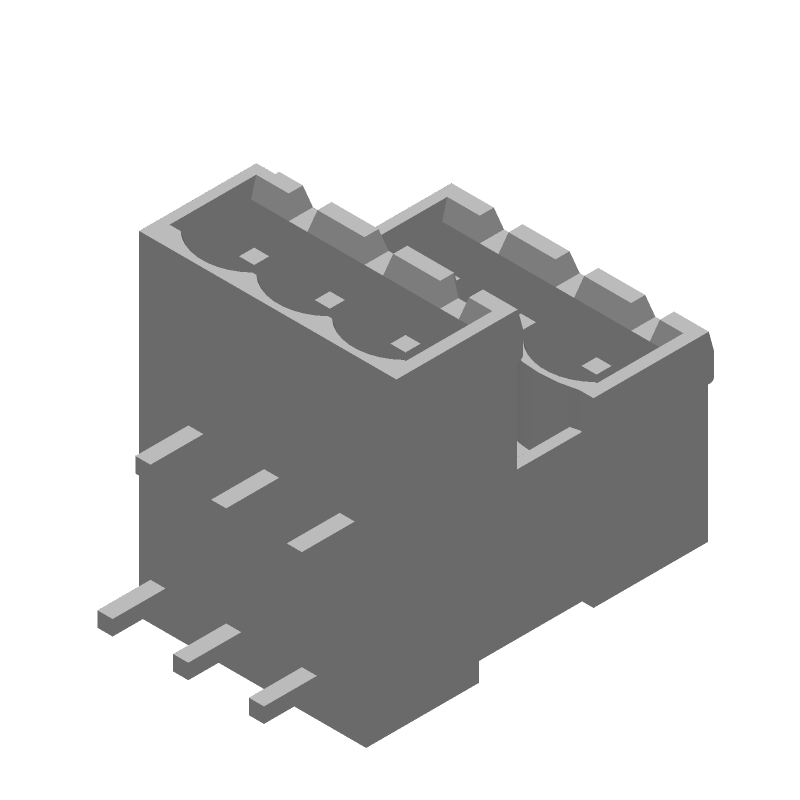 3 POS 5.08mm RA Solder Header, 12A, 300V, 2 Row, Shrouded