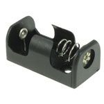 Cylindrical Battery Contacts, Clips, Holders & Springs 1/2AA PC BLACK