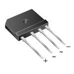 Diode Rectifier Bridge Single 600 Volt 3.5A 4-Pin Case GSIB-