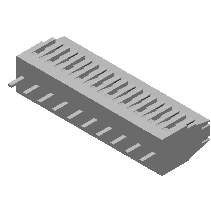 10 Pos 3.81mm Pitch Terminal Block, 12A, 300V, Solder, Thru-Hole