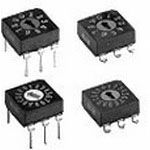 16 Pos Rotary DIP Switch, SP16T, 20VAC/20VDC, PC Pins, Thru-Hole