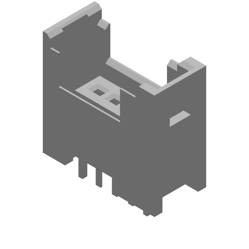 3 Pos Power Connector, 3A, Gold, Solder, Thru-Hole, Wire-to-Board