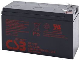 BATTERY, SLA, 12V, 7.2AH; Battery Technology:Lead Acid; Battery Capacity:7.2Ah; Battery Voltage:12V; Battery Size Code:-; Battery Terminals:Quick Connect; External Diameter:-; External Height:100mm; External Width:65mm; Weight:2.4kg