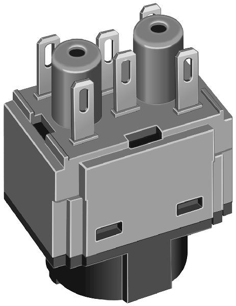 Switching Element;  2 Position;  Slow Make;  2NC;  5A;  250V AC/DC;  Solder Terminal;  Silver