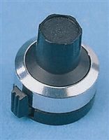 Atoms Potentiometer Knob, Body: Black, Chrome