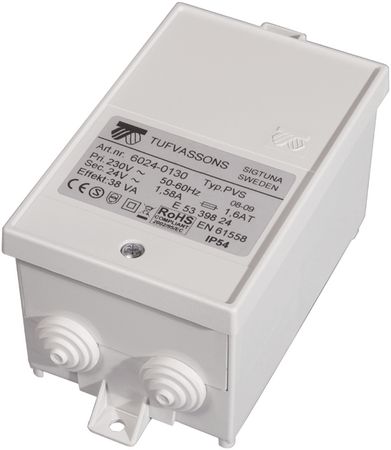 Lighting transformer 60 VA 11.5 VAC, PVS 60 230/11,5V, Tufvassons Transformator