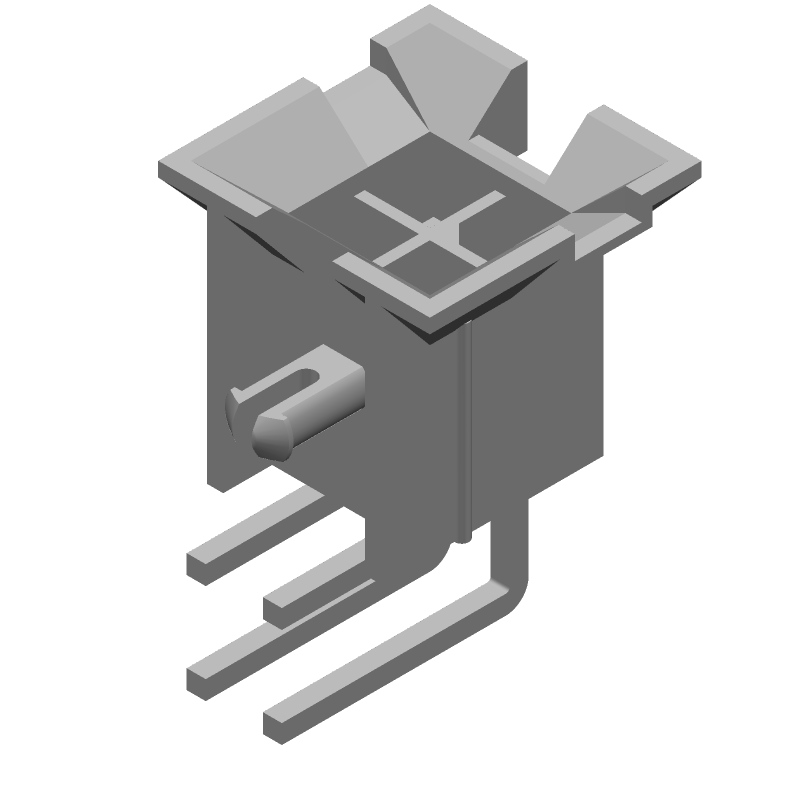4 Pos Rectangular Power Connector, 13A, 600V, RA, Solder, Male