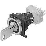 Rectangular Actuator Keylock Switch, -25°C to 55°C