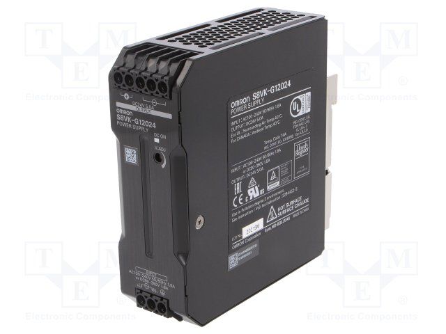120W 24VDC 5A Enclosed AC/DC Power Supply