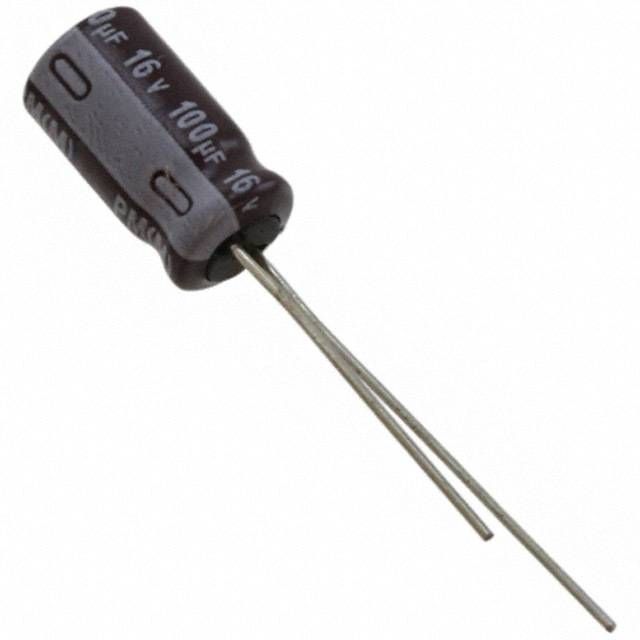 100uF 16V Al Electrolytic Capacitor, Radial, 175mA, 105°C