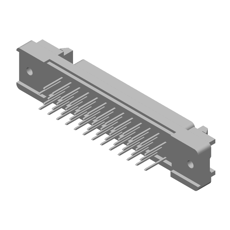 50 Pos Signal Connector, Shielded, Gold Plated, Through Hole, 1A