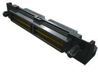 100-Contact 2-Row Shrouded Header, Gold Plating, RoHS Compliant