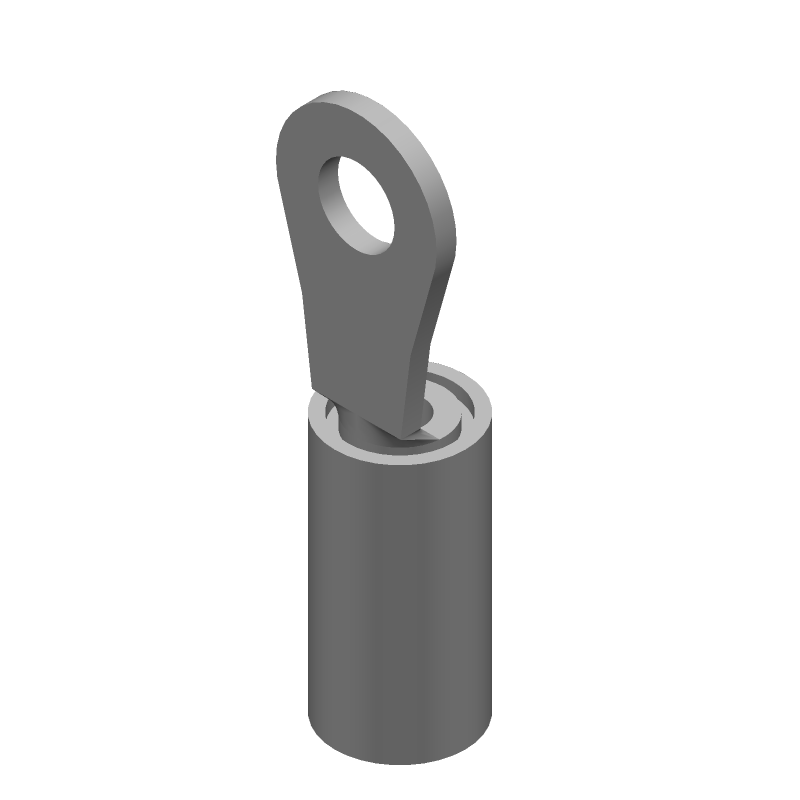 PIDG Insulated Crimp Terminal, Red Nylon, 16-22AWG, 300V