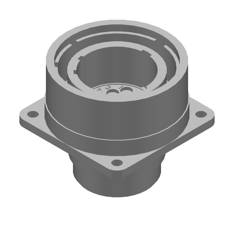16 Pos Receptacle, Crimp, Straight, IP65, Shell Size 22