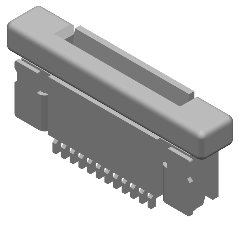 12 Pos 0.5mm FPC Connector, ZIF/LIF, RA, SMD, 250V