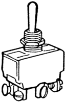 SPDT Toggle Switch, 20A 125VAC, Latched, Screw Terminal, Lever