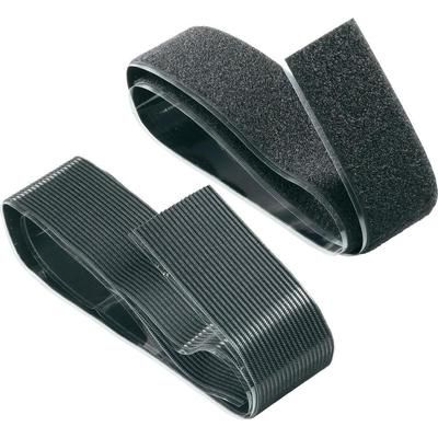 Velcro tape stick-on Hook and loop pad, Heavy duty (L x W) 1000 mm x 50 mm Black Fastech 1 pair