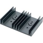Heat sink 100 mm 1.3 K/W  @ 75 W black anodised, KS105-100E, Austerlitz Electronic GmbH