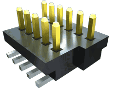 65-Contact Shrouded Header, 1mm Pitch, 2 Rows, Surface Mount