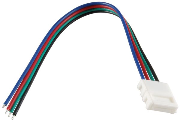 5050 Size LED Red/Green/Blue Connector With 5.75 inch leads Add to Cut Strips