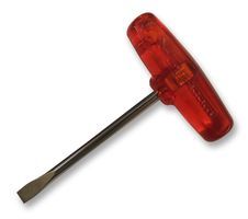 TEE HANDLE SLOTTED; Overall Length:130mm; Blade Length:100mm; Tip Size:8mm; SVHC:No SVHC (15-Jun-2015); Screwdriver Type:Slotted