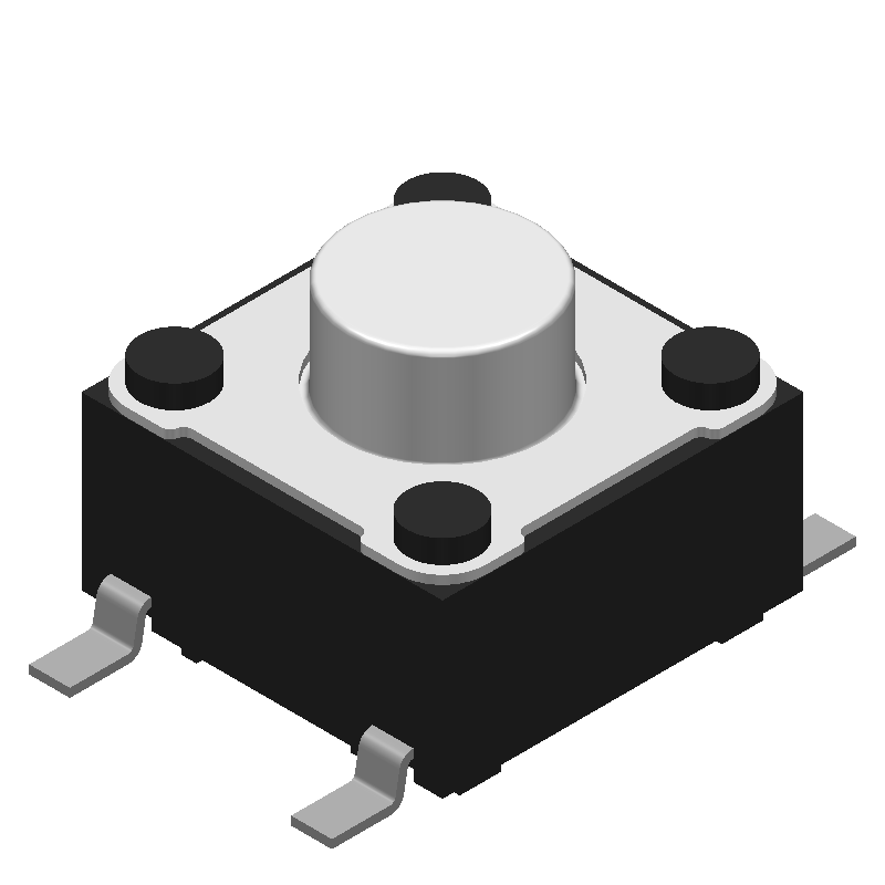 6x6mm SMD Tact Switch, 50mA, 160gf, SPST, Non-Illuminated
