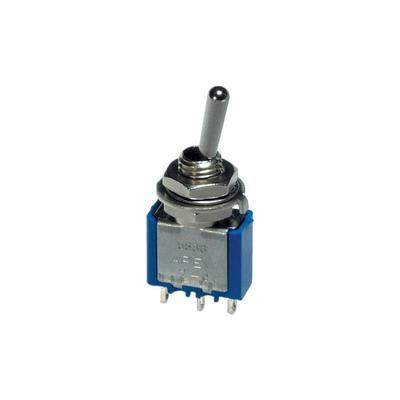 Switch Toggle ON ON 3PDT Lever PC Pins 4A 250VAC 30VDC PC Mount with Threads