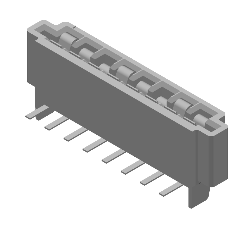 8 Pos, 2.54mm Pitch, Right Angle Header, Female, Tin/Lead