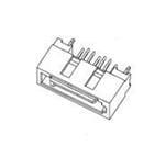 SATA Connector, 7 Pos, 1.27mm Pitch, Gold Plated, Straight, Thru-Hole