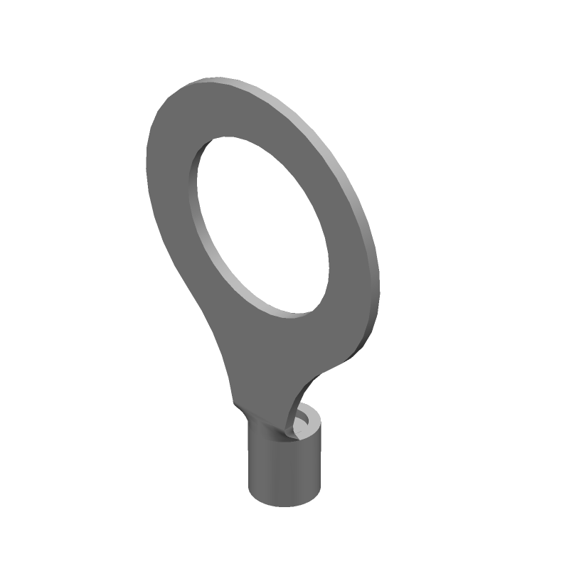 8AWG Copper Ring Terminal, Tin Plated, Non-Insulated