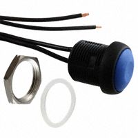 Illuminated Pushbutton Switch, SPST, 0.2A 250VAC/48VDC, Momentary, Blue