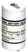 YUASA         1DH4-0T             Rechargeable Battery, High Temperature, Single Cell, Nickel Cadmium, 4 Ah, 1.2 V, Solder Tab