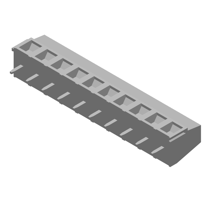 10 Pos 5.08mm Pitch Terminal Block, 13.5A, 250V, Thru-Hole, Green