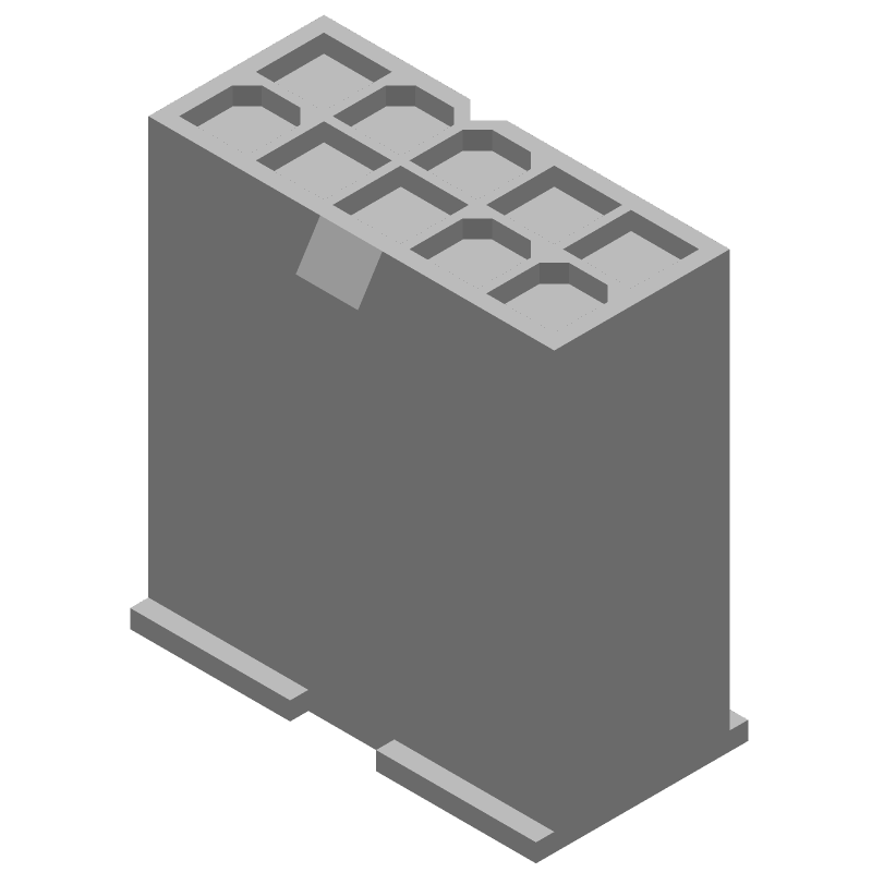 10 Pos Wire Housing, 4.2mm Pitch, Crimp, Male, 600V