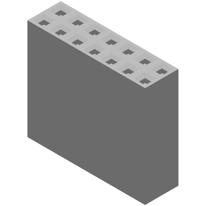 14 Pos 2.54mm Crimp Receptacle Housing, 3A, 300V, Black