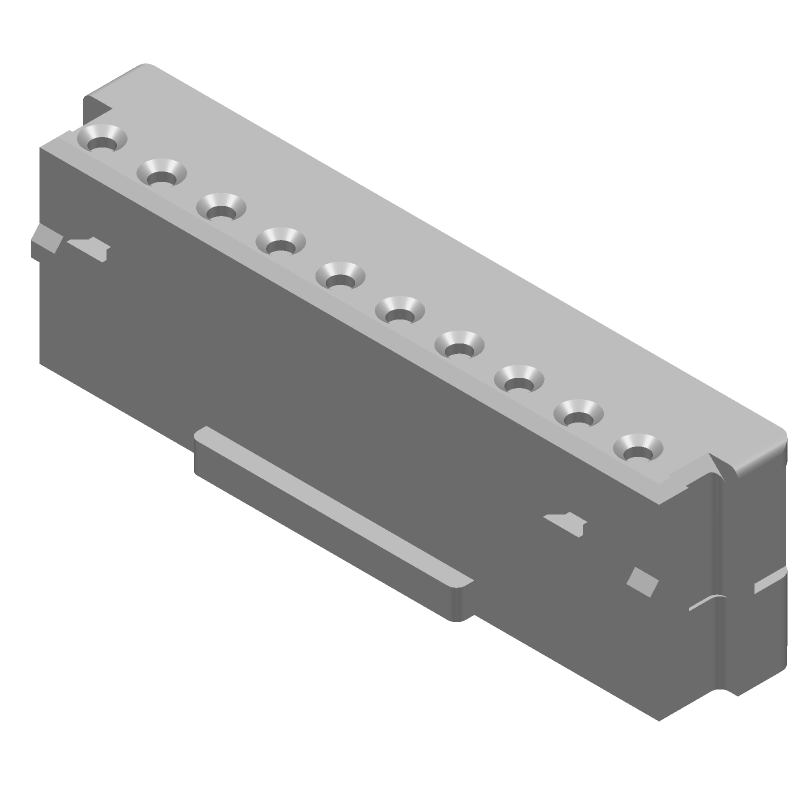10 Pos 2mm Crimp Wire Housing, Female Socket, 4A, 125V