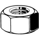 Nut Hex M2 X 0.4-THD 4mm-A/F 1.6mm-THK Steel Zinc