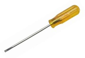 SCREWDRIVER, SLOTTED HEAD, 168MM; Overall Length:168mm; Blade Length:102mm; Tip Size:3.96mm; Screwdriver Type:Slotted ;RoHS Compliant: NA
